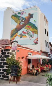 Puerto Street Art: Wandmalerei an der Calle del Lomo